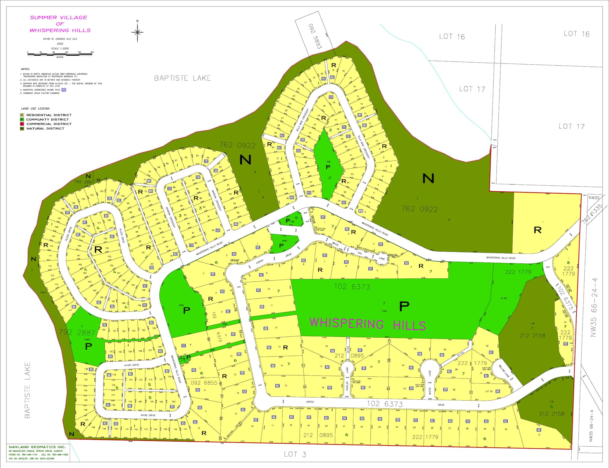 Map Summer Village Of Whispering Hills